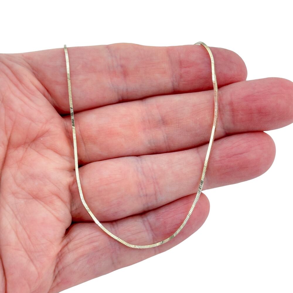 Vintage Sterling Silver 925 Snake Chain Necklace 19.5"
